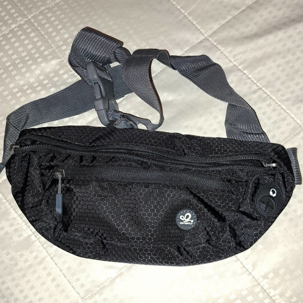 WATERFLY Bum Bag Waist Bag Small Stylish - Black